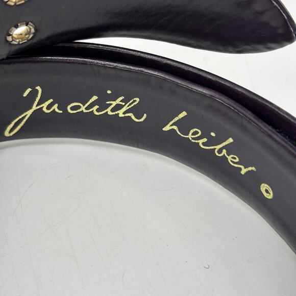 Judith Leiber Amethyst Gem Deep Purple Belt Expandable One Size - Picture 3 of 11